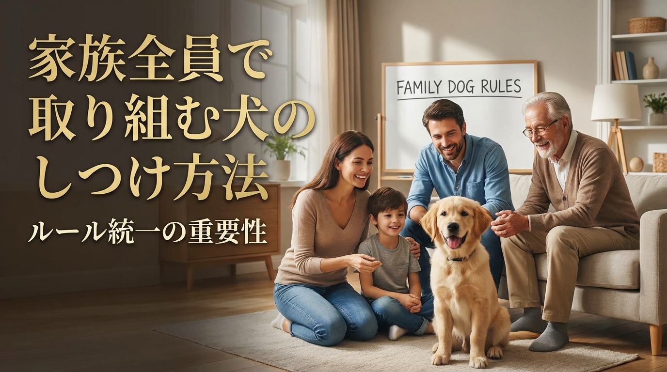 家族全員で取り組む犬のしつけ方法|ルール統一の重要性