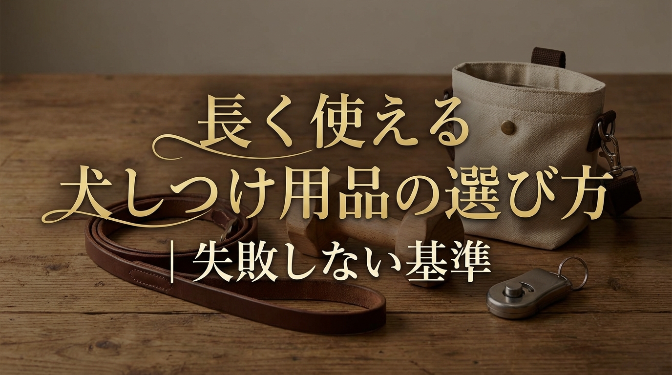長く使える犬しつけ用品の選び方｜失敗しない基準