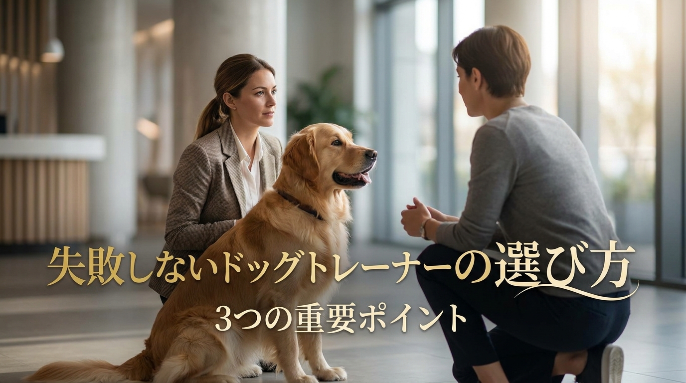失敗しないドッグトレーナーの選び方3つの重要ポイント