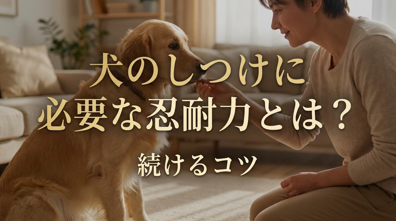 犬のしつけに必要な忍耐力とは？続けるコツ
