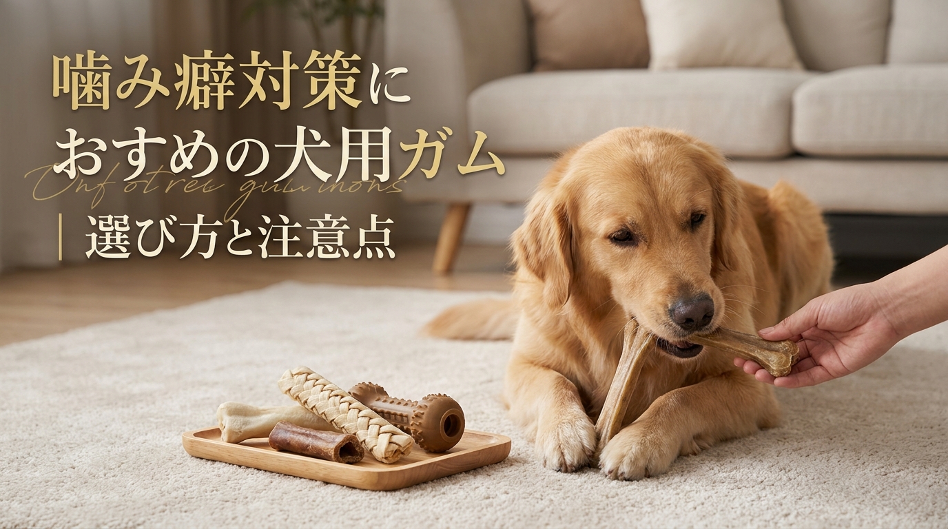 噛み癖対策におすすめの犬用ガム|選び方と注意点