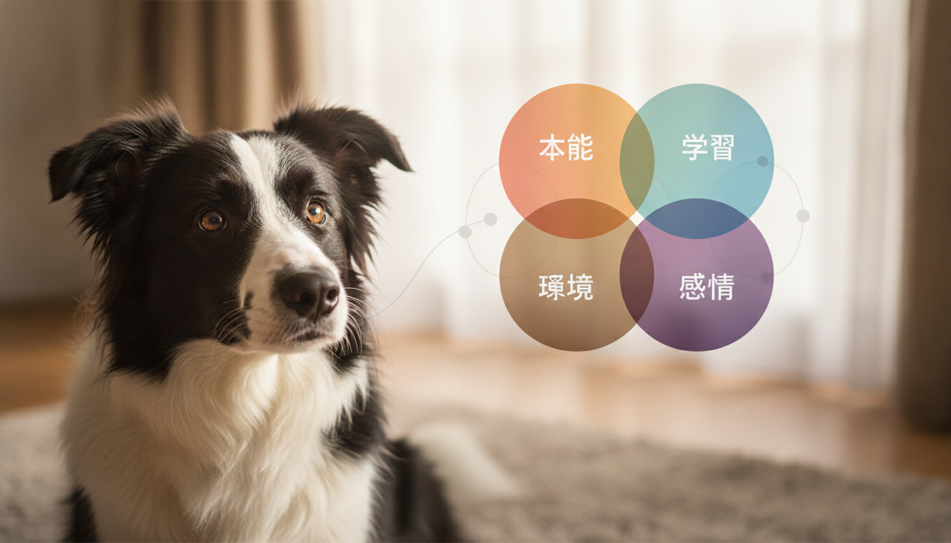 犬の行動は「本能×学習×環境×感情」でできています